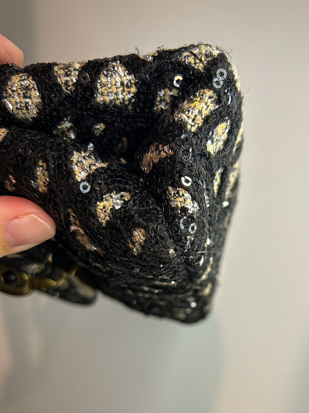 Kurt Geiger Mini Kensington Black Silver Sequin Leopard Crossbody Shoulder Bag - Picture 10 of 10